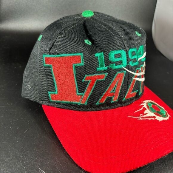 Vintage Italy 1994 World Cup Colosseum Athletic Snapback Soccer Hat‎ - Picture 3 of 7